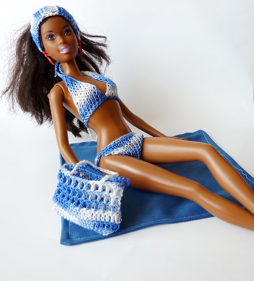 Modro-bílý plážový set pro Barbie — foto 5