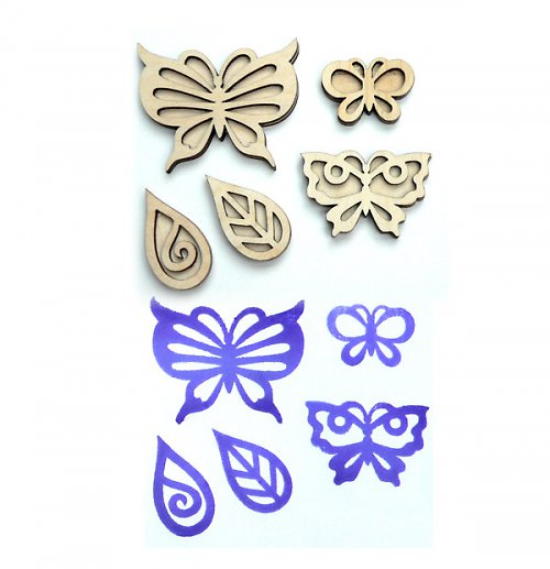 Dřevěné razítko - ornament- lístek — foto 3