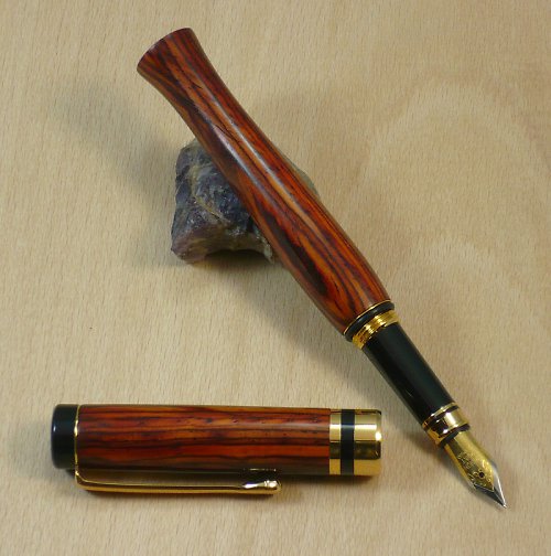 Psací pero, cocobolo + zlato — foto 2