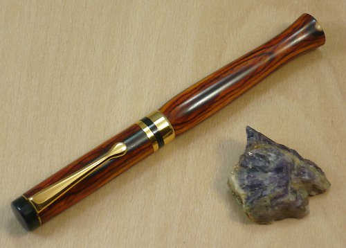 Psací pero, cocobolo + zlato — foto 4