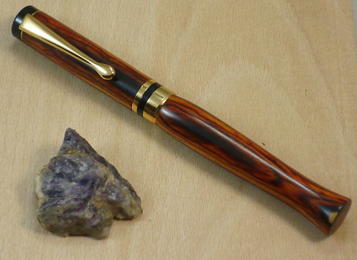 Psací pero, cocobolo + zlato — foto 5