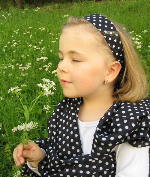 Čelenka - černobílý puntík — foto 3