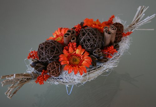 Celoroční dekorace - Oranžovohnědá loďka — foto 3