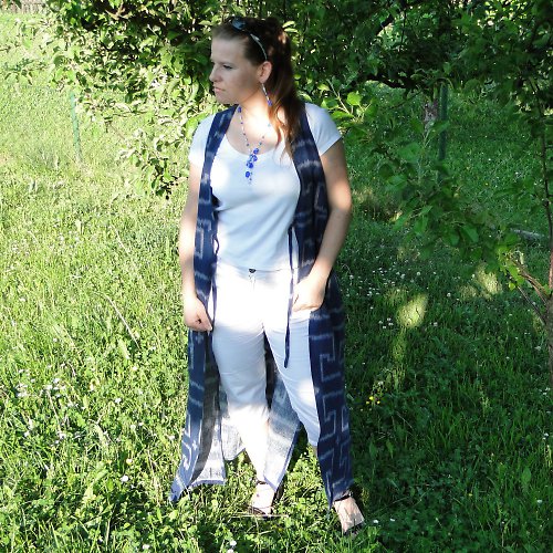 Vesta - dlouhá modrá - Akce -40% — foto 3