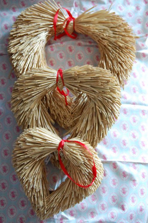 Srdce ze slámy: 40 cm — foto 2