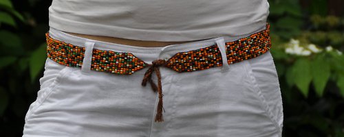 Korálkový pásek oranž mozaika — foto 3