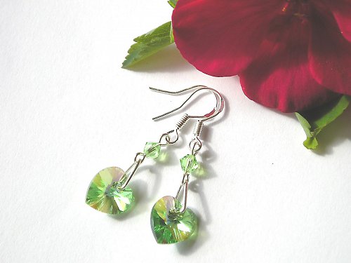 Swarovski Peridot AB ( afroháčky Ag 925 ) — foto 2