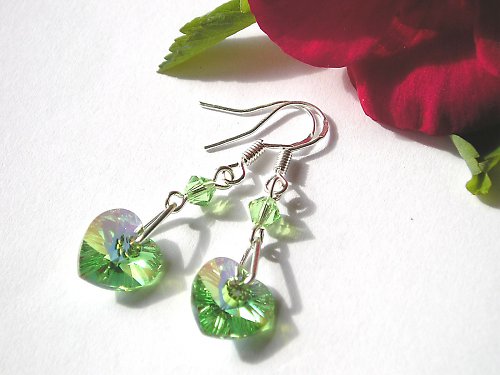 Swarovski Peridot AB ( afroháčky Ag 925 ) — foto 4