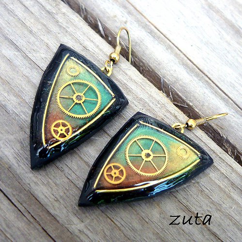 Náušnice steampunk — foto 3