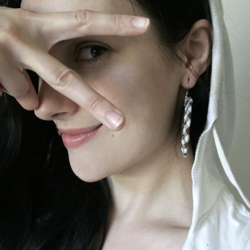 Textilní náušnice — foto 3