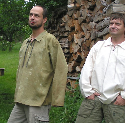 Plátěná košile se šněrováním - bílá — foto 2