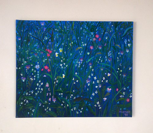 Louka - olej 60x50cm — foto 2