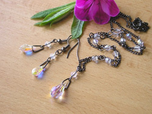 Swarovski Teardrop Crystal AB...sleva — foto 5