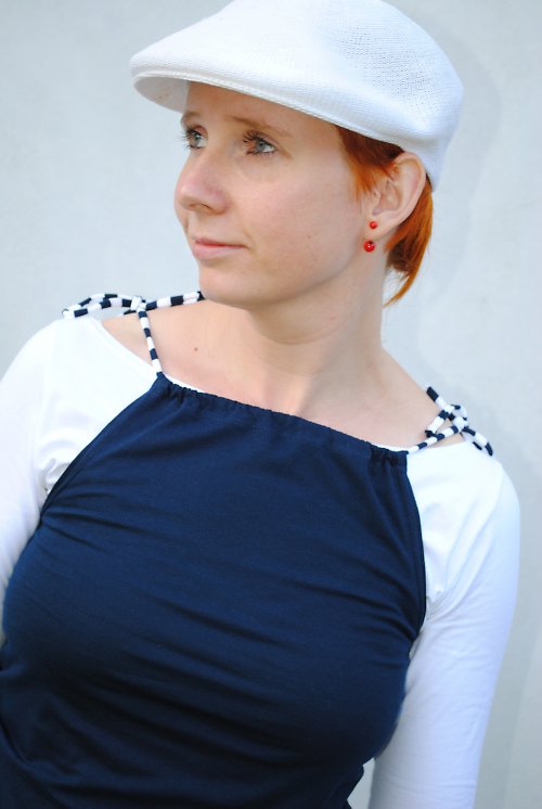 Modrý námořnický top ve vel. S — foto 5