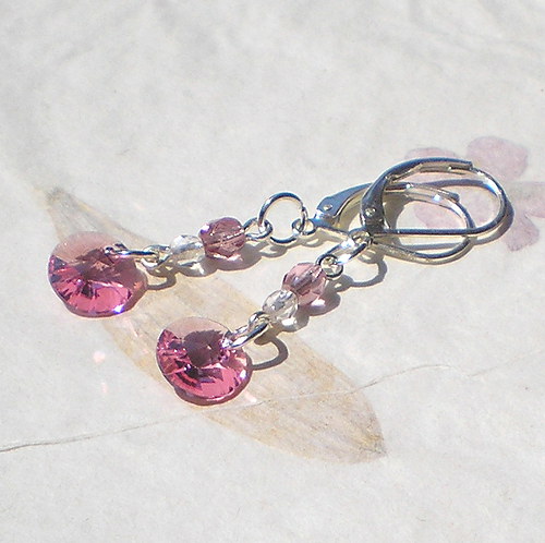 Swarovski náušnice krystal xilion rose — foto 2
