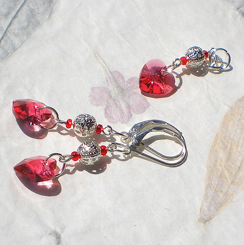 Swarovski souprava srdce indian pink — foto 2