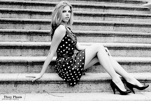 Modré šaty Retro — foto 3