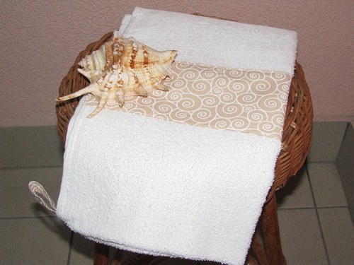 Set cappuccino košík,běhoun,ručník — foto 2