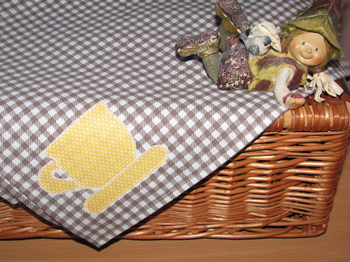 Set 4ks prostírání hnědá kostička — foto 2