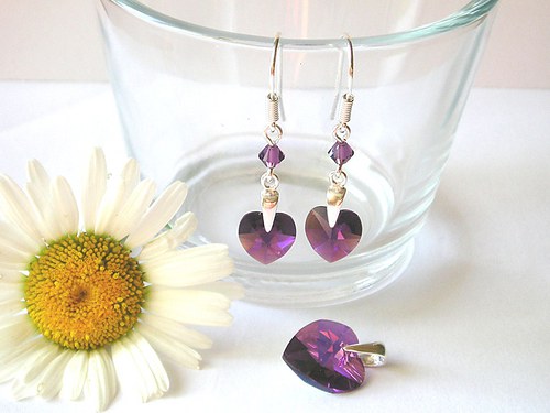 Swarovski sada Amethyst AB ( Ag 925 ) — foto 4