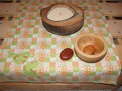 Běhoun oranžový patchwork - LETNÍ SLEVA! — foto 3
