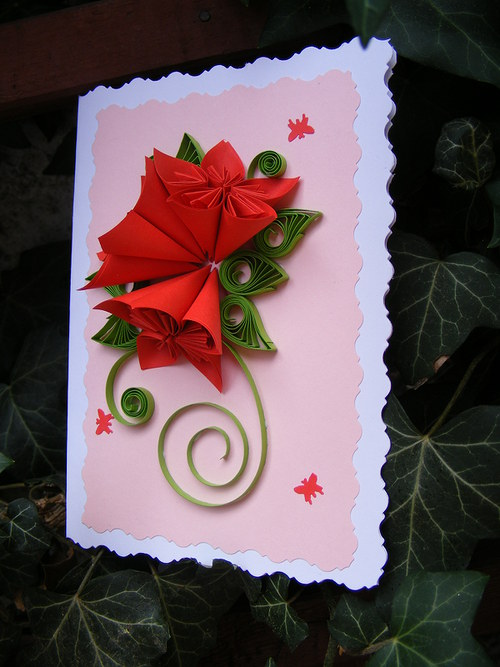 Kusudama přáníčko - červené — foto 2