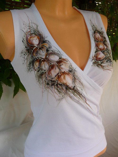 Letní top s romantickou malbou ,( S) — foto 2
