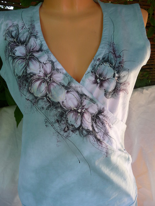 Letní top s romantickou malbou (L) — foto 2
