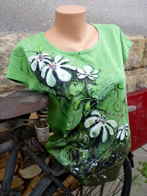 Volné triko,"KVěTY", XL,rezervace — foto 3