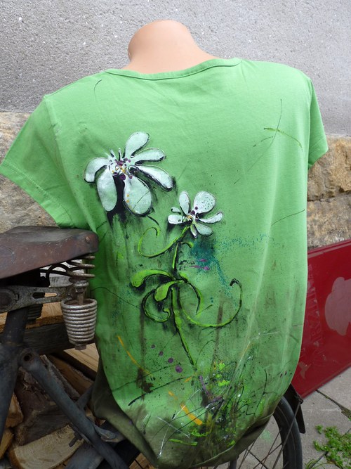 Volné triko,"KVěTY", XL,rezervace — foto 4