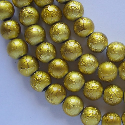 Perličky metalky Ø10mm - zlaté SLEVA!!! — foto 2