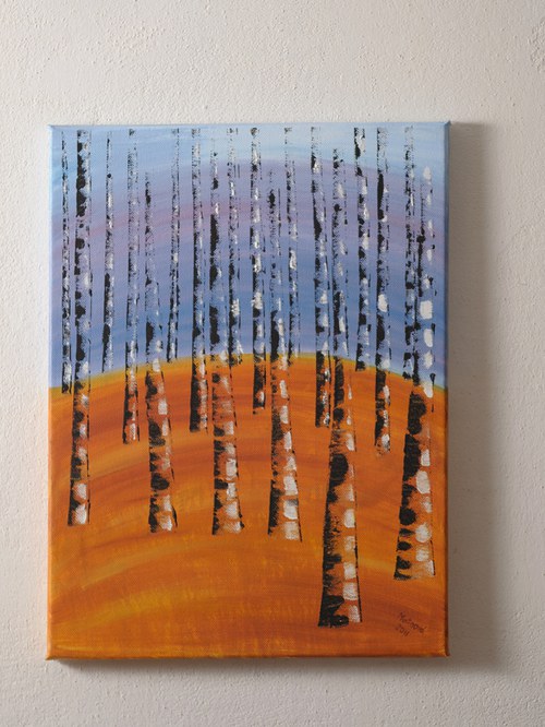"Les malovaný" olejomalba 30x40cm — foto 2