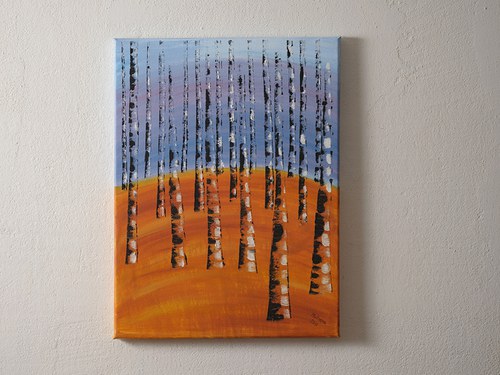 "Les malovaný" olejomalba 30x40cm — foto 3