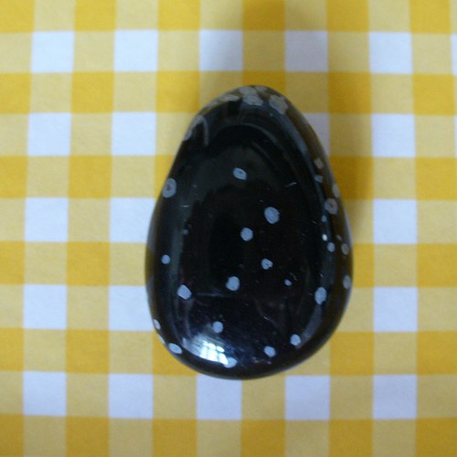 VLOČKOVÝ OBSIDIÁN - vrtaný — foto 3