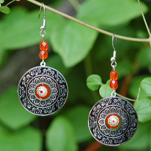 Cinkavé kruhy s millefiori — foto 3