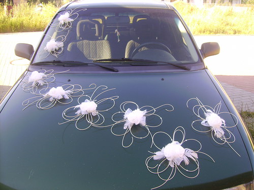 Dekorace na auto-bílé provedení — foto 2