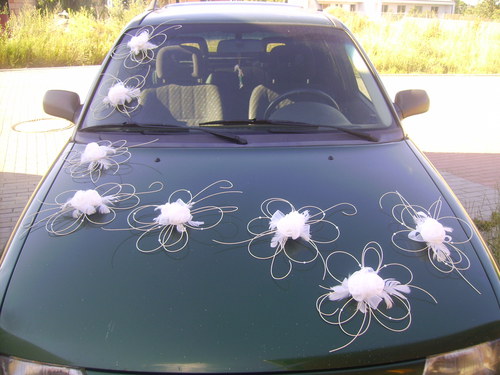 Dekorace na auto-bílé provedení — foto 5