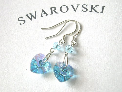 Swarovski Aquamarine AB ( afroháčky Ag 925 ) — foto 2