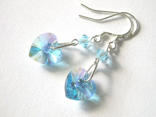 Swarovski Aquamarine AB ( afroháčky Ag 925 ) — foto 3