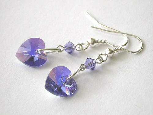 Swarovski náušnice Tanzanite AB — foto 2