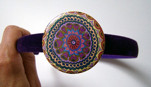 Sametka Mandala - sametová čelenka — foto 2
