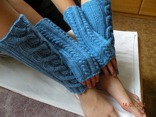 Modrá pletená souprava — foto 2