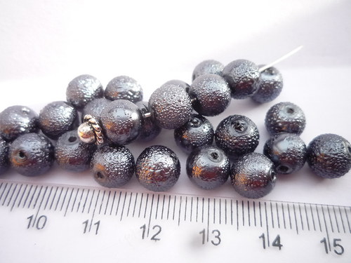 Vroubkované perly "Zigana" 8 mm 10 ks — foto 2
