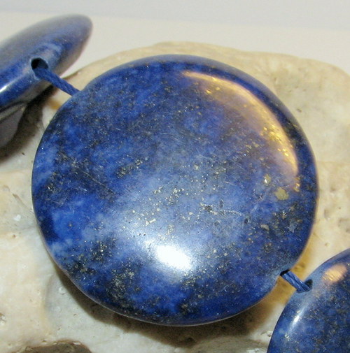 LA210 - Lapis lazuli disk XXL 30 mm — foto 2