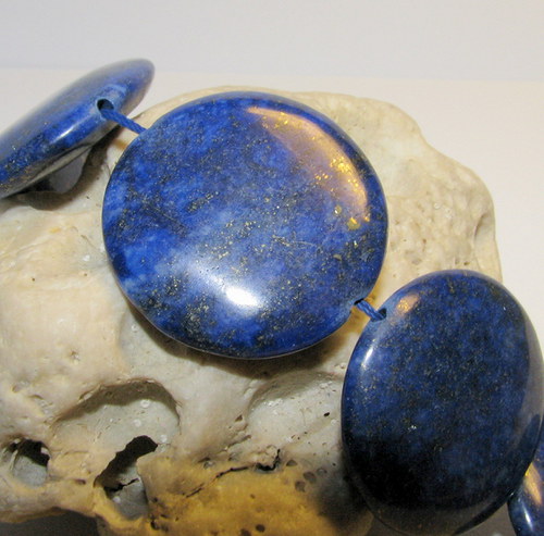 LA210 - Lapis lazuli disk XXL 30 mm — foto 3