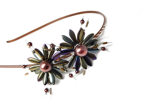 Čelenka : " Flowers cream " — foto 2