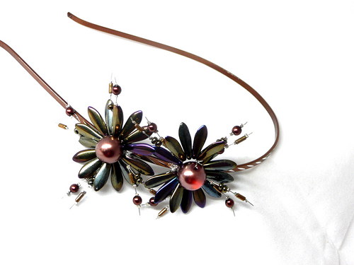 Čelenka : " Flowers cream " — foto 3