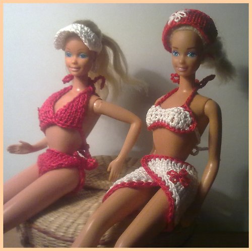 Červenobílá plážová kolekce - model II. 50% SLEVA — foto 6