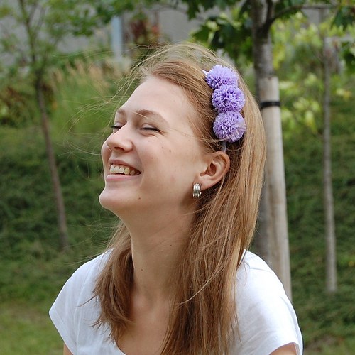 Fialové pampelišky ... čelenka — foto 5