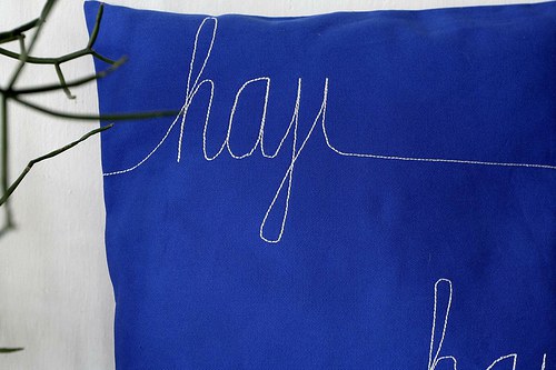 HAJI HAJI polštář malý modrý — foto 2